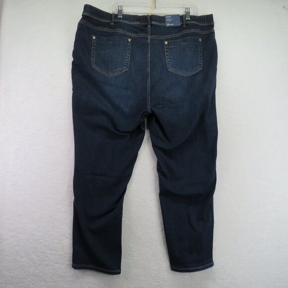J Jill Jeans Size 24 Regular Slim Ankle Iconic Dark Wash Cotton Stretch New - Picture 3 of 16